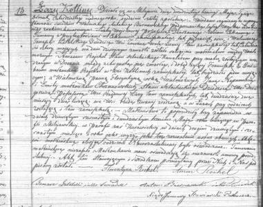 Akt ślubu Amona Reichel i Florentyny Chrzanowskiej 1847 r. pl_39_1588_70_13m